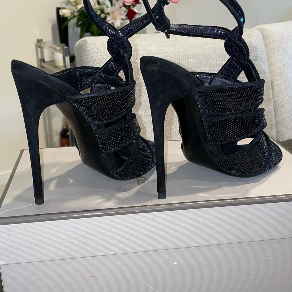 Tom Ford sequined black high heels - Picture 7 of 13